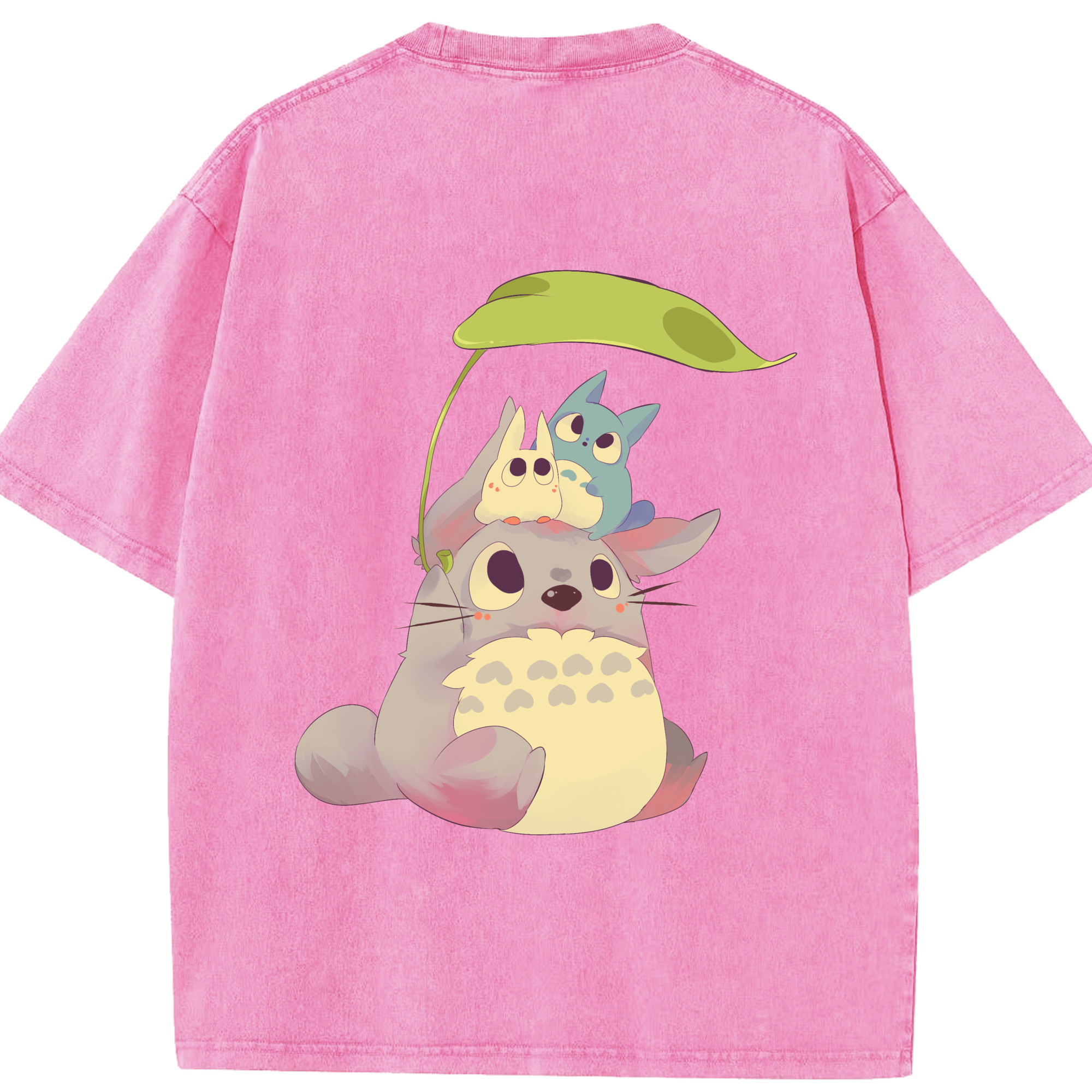 （画像用） となりのトトロ 草壁メイ 草壁サツキ My Neighbor Totoro Satsuki Kusakabe Mei Kusakabe 綿100% ヴィンテージ風 半袖Tシャツ（背面プリント）